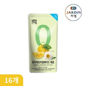 [쟈뎅] 제로칼로리 유자 캐모마일에이드 340ml X 16개 (소비기한 : 2024-11-25)