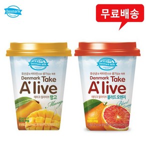 동원 덴마크 테이크 얼라이브250ml 망고6컵+블러드오렌지6컵 유산균음료, 1개, 250ml