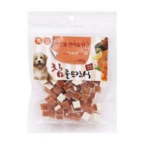 강아지 사료 참좋은 간식 애견 큐브 치킨 100g 먹이 음식 먹을거, 1개, 본상품