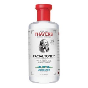 THAYERS 세이어스 남성 스킨토너 무알코올 무향 알로에베라포함12oz, 1개, 355ml