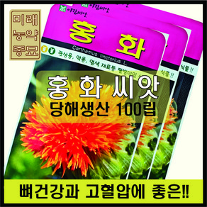 국산 홍화 씨앗 100립- 약용식물 꽃씨