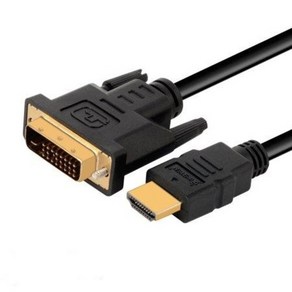 HDMI to DVI 듀얼 24+1 노트북 모니터 연결 케이블, 1.5m, 1개