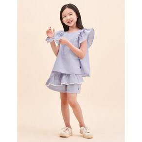 [BEANPOLE KIDS] 여아 시어서커 깅엄 체크 버뮤다 팬츠 블루 (BI3425G01P)