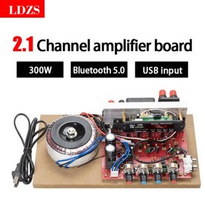 21 블루투스 2100W 서브우퍼 Ch 앰프 클래스 스테레오 앰프 이퀄라이저 카드 오디오 극장 보드 300W USB 사운드 파워 LDZS D, 1) 2.1 powe amplifie