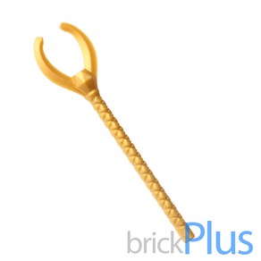 레고 부품 소품 지팡이 Peal Gold Minifig Utensil Phaaoh's Staff with Foked End 4610762 93252, 1개