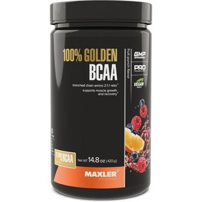 맥슬러 골든 BCAA 파우더 가속 근육 회복 린 성장 운동 후 음료 비건 아미노산 6g 60인분 딸기