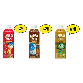 [멀티박스]서울우유 내안의진짜 초코 + 딸기 + 커피 (각6개씩 총18입), 18개, 280ml