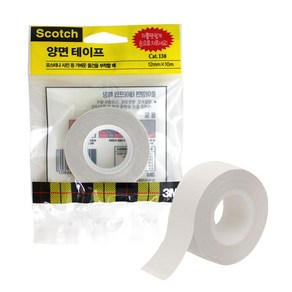 3M 138 종이 양면 테이프 12mm x 10m, 2개