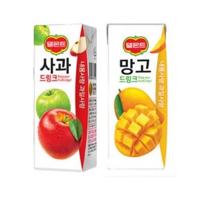 델몬트 망고 190ml 24팩 + 사과 190ml 24팩 세트, 1세트