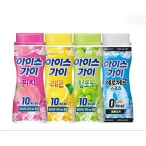 해태제과 아이스가이 복숭아 레몬 청포도 각 다섯개 총 열다섯개 골라담기, 15개, 120ml