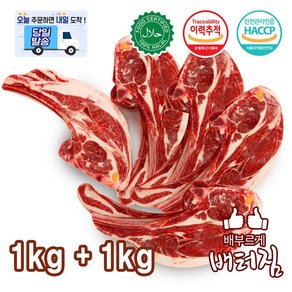 (배터짐) 캠핑가자! 호주 청정지역 냉동 양마호크 양사각갈비 1kg+1kg+2가지 소스 (특가상품), 1개