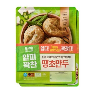 풀무원 얇은피 꽉찬속 땡초만두 400g 2개