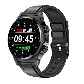 GT66 시계 Bluetooth 통화 GT69 스포츠 스마트 시계 TWS 헤드폰 듀오 스텝 심박수, GPS+Cellula, black 1, 42mm