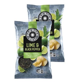 레드락델리 감자 칩 라임 흑후추 Red Rock Deli Potato Chips Lime Black Peppe, 165g, 2개