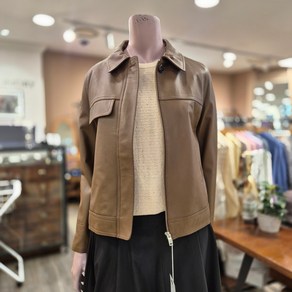 BCBG [올앤선드리] 가죽 JK 점퍼_ A5M3F101 _74 [BROWN]