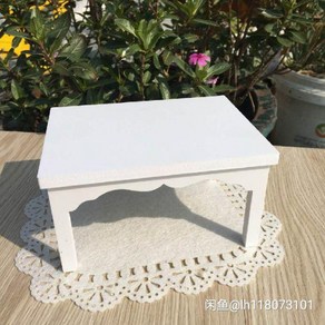 육일돌하우스 1/6 DIY BJD 미니어쳐 꾸미기 인형의집 룸박스, 4점 테이블-PVC 화이트 15x11x8CM, 1개