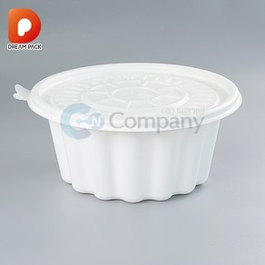 조은팩 일회용 냉면용기 소 화이트 JH-195파이 구형 음식포장 반박스200개세트, 200개