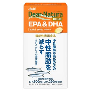 Asahi 디어 내츄라 골드 EPA 600mg & DHA 260mg 소프트젤, 1개, 360정