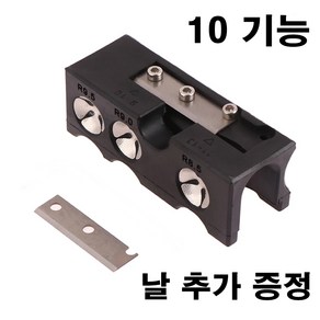 날추가+렌쯔 증정 10 기능 미니 큐팁 수리기 개인큐관리 당구용품 당구팁 당구큐 관리, 1개, 10cm, 블랙