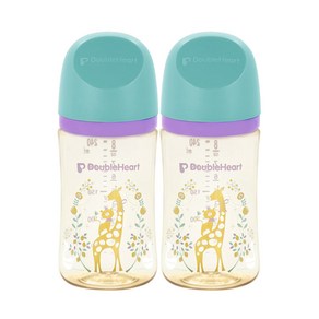 더블하트 모유실감 3세대 PPSU 블루밍가든 240ml 트윈팩, 단품, 2개