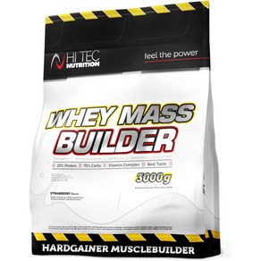 [B071H724SS] HI Tec NutItIon TEC NUTRITION 매스 게이너 단백질 파우더 - 웨이트 유 유청 3000g 60인분 딸기맛, [03]Edbeee, 1개, 3kg