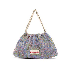 [리민] RHEEMIN TWEED MUFFY wide chain bag - SKY BLUE