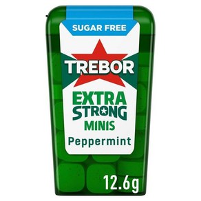 Tebo Exta Stong Minis Peppemint 트레버 엑스트라 스트롱 미니 슈가 프리 페퍼민트 12.6g 6개