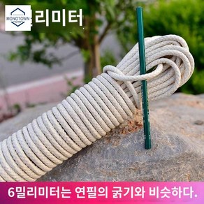 고정 빨래 현수막 승강부품 국기게양대 기봉 깃발 로프 끈, R79-6mm25m[랍깃줄], 1개