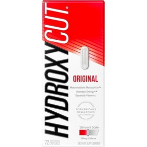Hydoxycut 하이드록시컷 오리지널 72개 신속 방출캡슐 카페인 200mg 칼로리 소모 에너지 증가, 1개, 72정