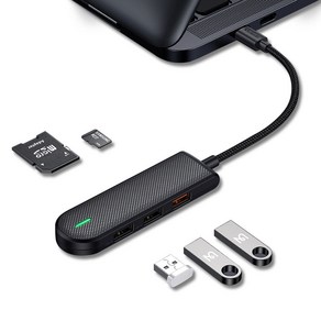 맥도도 C타입 5 in 1 USB 멀티 허브, 블랙, 1개