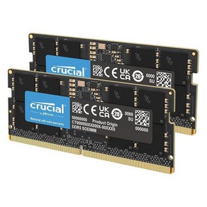 Cucial RAM CT2K32G56C46S5 64GB 키트 (2x32GB) DDR5 5600MHz (또는 5200MHz 또는 4800MHz) 노트북 메모리, 5600MHz_8GB, 2개