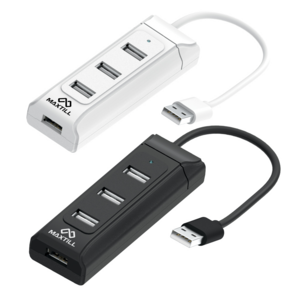 [ 1+1 총2개 ] 맥스틸 DM-HUB40C // USB 2.0 4포트 허브, DM-HUB40C 블랙 + 화이트, 2개