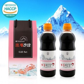 핑크소금품은 홍게 맛간장 500ml 2개 만능간장 선물세트, 1개