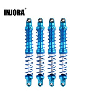 INJORA-메탈 쇼크 업소버 80 90 100 110 120mm 오일 댐퍼 1/10 RC 자동차 트럭 크롤러 액시얼 SCX10 TRX4, [03] Blue 90mm 2pcs, 03 Blue 90mm 2pcs