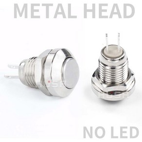 방수 순간 금속 초인종 푸시 버튼 스위치 자동 엔진 시동 스타터 1NO LED 없음 8mm, Metal head, 8MM(1NO), 1PCS(1NO), 1개