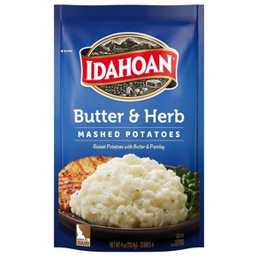 Idahoan Mashed Potatoes Butte & Heb 4 oz 아이다호안 으깬 감자 버터 & 허브 4온스, 113g, 1개