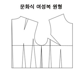 패션스타트 패턴인 P599 Bodice basic patten 문화식 여성복 옷 패턴 도안 옷본, 1개, 혼합