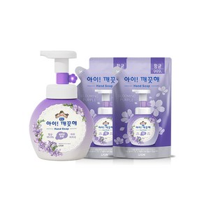 아이깨끗해 핸드워시 블루밍 퍼플 250ml + 200ml x 2p 세트, 1세트