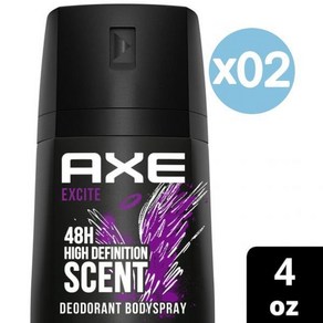 AXE 액스 남성용 익사이트 데오드란트 바디 스프레이 하이 데피니션 센트 113g 2팩 Excite Body Spay fo Men, 1개, 473ml