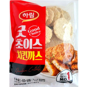 하림 굿초이스 치킨까스/냉동 국산 닭고기 아이들 반찬 간식, 1kg, 1개