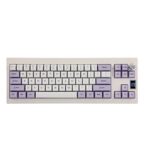 에포메이커 Shadow-X 70% 가스켓 마운트 핫스왑 지원 2.4Ghz/블루투스/USB-C 유무선 키보드, White Puple, Mulan Switch