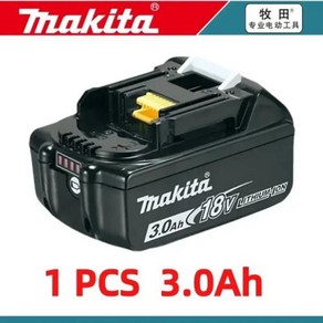 전동 공구용 충전식 배터리 BL1830 BL1830B BL1840 BL1840B BL1850 BL1850B 용 100 18V 9.0Ah, 09 Makita 3Ah, 한개옵션1, 7) Makita 3Ah