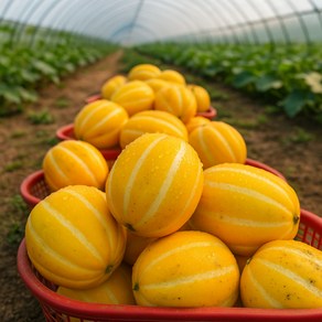 [산지직송]한들마루 달콤한 고당도 성주 꿀 참외, 1박스, 로얄과(중과) 1kg