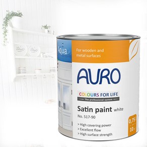 AURO 아우로 517-90 백색 흰색 무광 래커 페인트 375ml, 1개