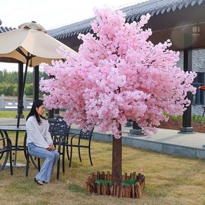 인조 벚꽃 조화 나무 포토존 장식 대형 카페 업소용 인테리어, 확장형 높이 1.5x1m, 1개