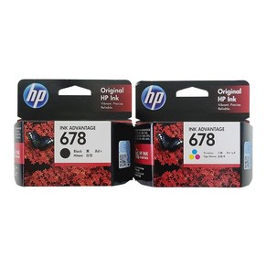 HP 678 잉크 검정+컬러 세트 HP3545 HP4645 HP2545 HP3540, 검정(CZ107AA)+컬러(CZ108AA), 1세트