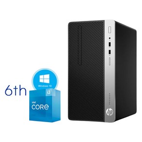 HP 중고컴퓨터 마이크로타워 PoDesk 600 G3 i3-6100 8GB SSD120GB HDD500GB GT620, 블랙, 600 G3 MT, 120GB, WIN10 Home