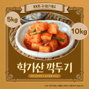 l 품담식품관 l 안동 학가산 정품 깍두기 국내산 당일발송 l 아이스박스(2000원) x 깍두기, 10kg, 1개