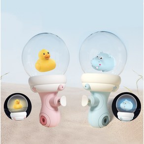 별님토이즈 큐티 피규어 LED 워터건 2P 세트, 분홍오리+파랑하마, 1개