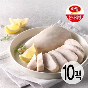 하림 냉장 수비드 닭가슴살 레몬 100g 10팩, 10개